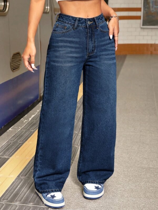 SHEIN Women’s Petite Loose Jeans with Pockets – Flared, Casual & Versatile