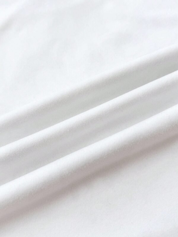 Tween Girls' Black & White Knit Fitted Raglan Sleeve Colorblock Heart Print Casual Streetwear T-Shirt