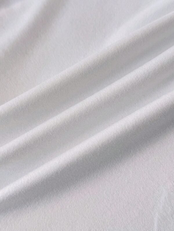 Glowzi Teen Girls Casual Retro Y2K Off Shoulder Boat Neck White Printed Snug Fit T-Shirt