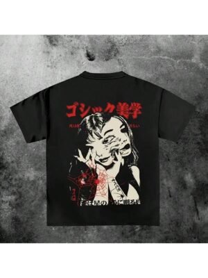 http___img.ltwebstatic.com_v4_j_spmp_2025_07_29_b1_175378346993e6597fc827838097cbc761efb9f793_square Japanese "Gothic Aesthetics" Back - Printed Short - Sleeve T - Shirt, Stylish For Summer