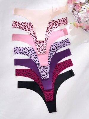 http___img.ltwebstatic.com_images3_pi_2024_08_28_87_1724839133499889852f8b2cb3ee873e53f2e419c7 SHEIN 7pcs Set Casual Comfy Seamless & Leopard Print Low Rise Thongs For Women