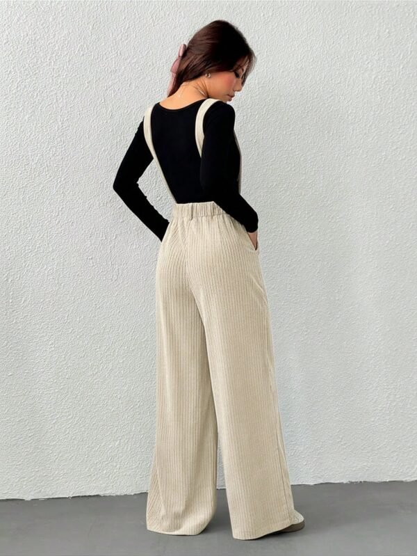 Top Trend SHEIN EZwear Women's Apricot Casual Jumpsuit, Minimalist Fashion For Everyday Wear, Autumn/Winter