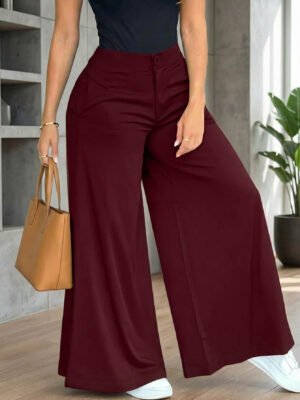 women wide leg pants, casual womens pants, solid color trousers, minimalist fashion pants, elegant wide leg trousers, loose fit womens pants, trendy womens clothing, everyday womens outfit, comfortable womens trousers, casual chic womens style, summer womens pants, shein womens clothing
